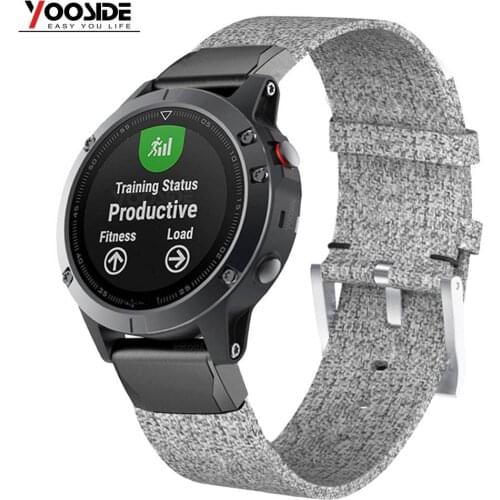 YOOSIDE for Fenix 5X/5X Plus Quick Fit Sweatproof 26mm Nylon Replacement Band Strap for Garmin Fenix 3/D2 Charlie/ Descent Mk1