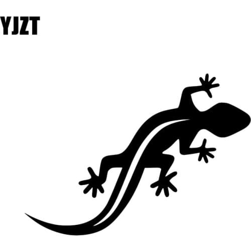 YJZT 11.1*7.8CM Funny Lovely Lizard Salamanders Decor Car Modelling Stickers Silhouette High Quality Accessories C12-1118