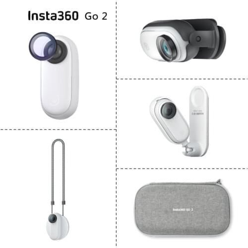 Insta360 GO 2 Lens Protection Mirror Magnetic Suction Lanyard Simple Clip Steering Bracket Storage Bag Thumb Camera Accessories