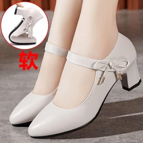 Womens High Heels Sandals Pointed Thick Classic lady Shoes Free shipping