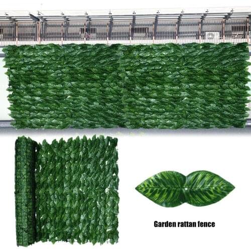 1 Roll Artificial Hedge Privacy Plant Fence Green Leaf Wall Decoration for Garden Wedding