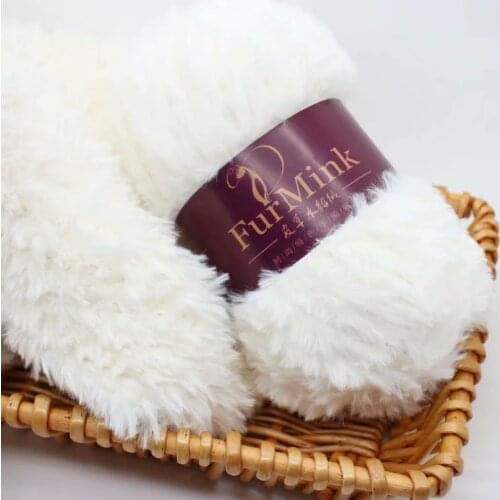 5 Pieces 500G Fur Mink Wool Suede Faux Mink Wool Hand-Knitted Needle Coarse Yarn Vest Shawl Coat Line