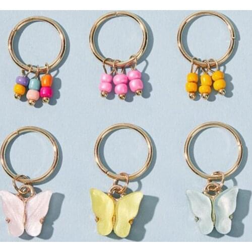 6pcs Butterfly DIY Pendant Hair Accessories Hair Clip for Women Street Braid Trend Headdress Girls Hairpins Hair Accessories