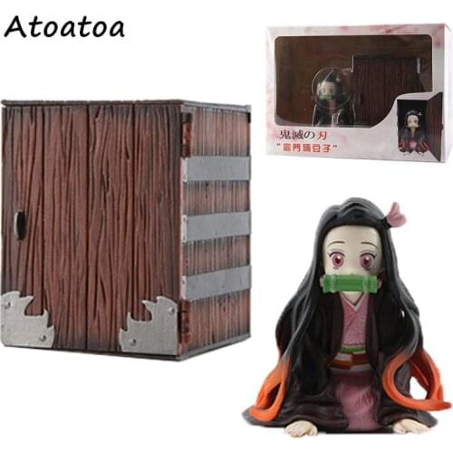 9CM Demon Slayer Toy Kimetsu No Yaiba Kamado Nezuko PVC Figure Collectible Model Toy