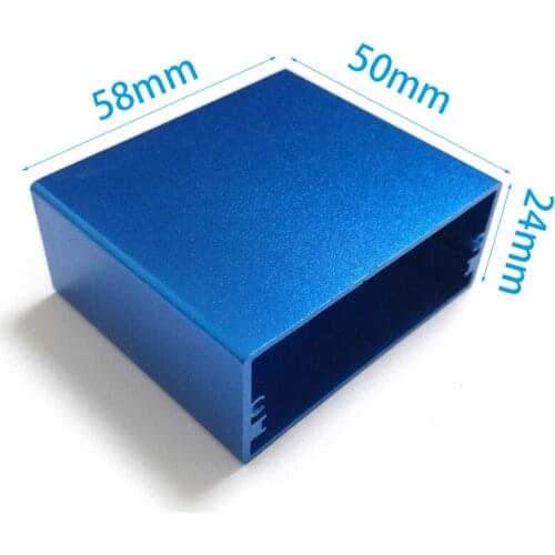 Aluminum Enclosure Power Shell Desktop Box DIY 50*58*24mm NEW Wholesale blue color