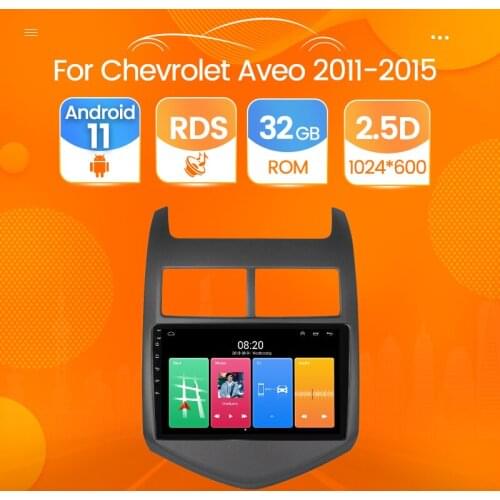9 Inch 2 Din Android 11 Car Radio For Chevrolet AVEO Sonic 2011-2015 WIFI GPS Navigation FM Bluetooth Multimedia Player Recorder