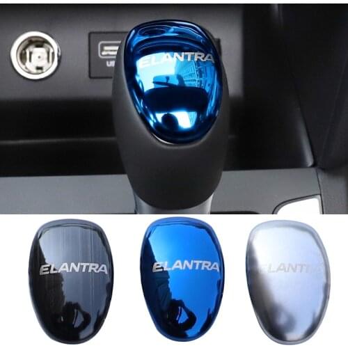 Car Accessories Gear Shift Knob Sequins Cover Case for Hyundai Elantra 2020 2019 2018 2017 2016 carstyling