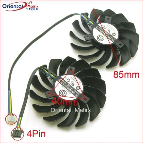 Free Shipping PLD09210S12HH 85mm 12V 0.40A 4Pin VGA Fan For MSI RTX 2080 2070 2060 VENTUS Video Graphics Card Cooler Cooling Fan