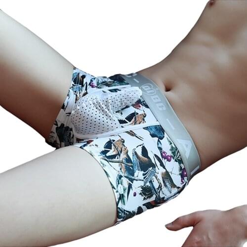 Underwear men boxer mesh cueca masculina elephant nose ropa interior hombre breathable mens boxers ice silk boxer para hombre