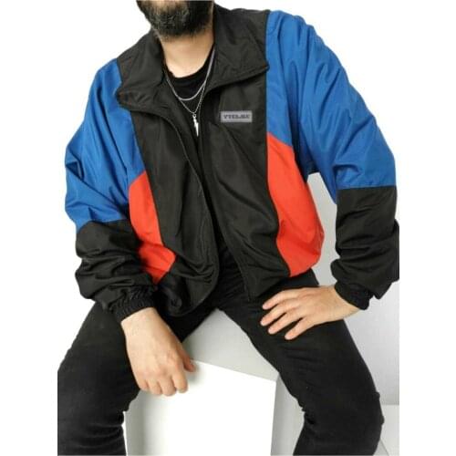 Unisex Oversize Retro Bomber Vintage Bomber Women Men Colorful Patterned Bomber Jacket Zipper Bomber 1970s Trend Bomber Jacket