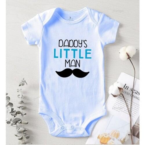 Daddys Little Man Printed Girl Infant Shower Gifts New Born Baby Clothes Children Jumpsuits Romper for Babies Kids Outfits