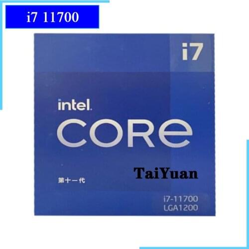 Intel Core i7-11700 i7 11700 2.5 GHz Eight-Core Sixteen-Thread CPU Processor L3=16M 65W LGA 1200 Need H410 B560 Z590 Motherboard