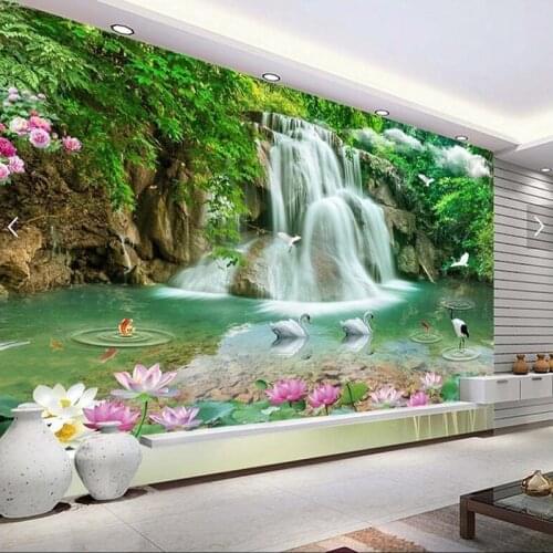 Chinese Landscape Mural Wallpaper Papel De Parede 3D Desktop Wallpaper Modern Fashion 3D Wallpaper Walls