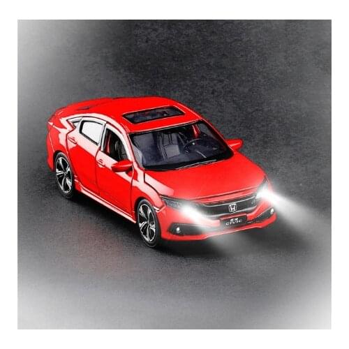 1/32 Honda Civic Model Toy Cars Alloy Diecast Metal Casting Light Sound Car Toys For Children