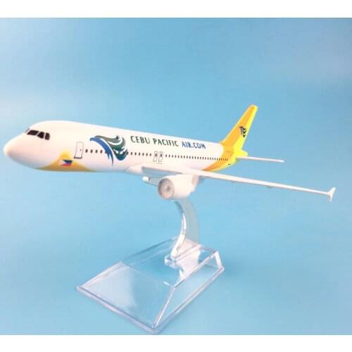 JASON TUTU 16cm Plane Model Airplane Model Cebu Pacific Air Airbus A320 Aircraft Model Diecast Metal Airplanes 1:400 Plane Toy