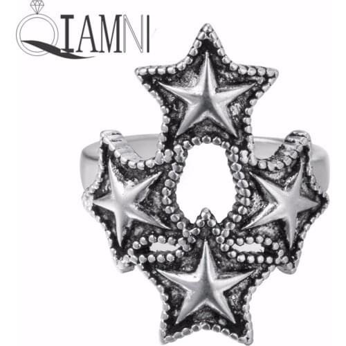 QIAMNI Trendy Friendship Vintage Sweet Star Knuckle Adjustable Rings Birthday Party Gift for Women Men