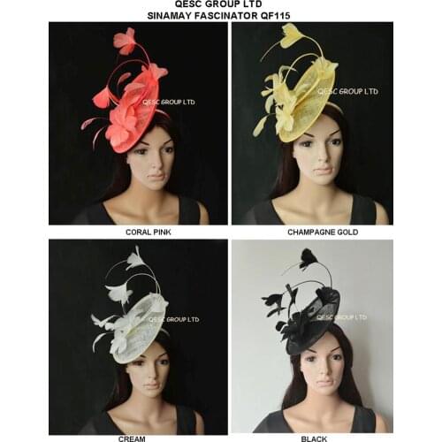NEW Wholesale. sinamay Feather Fascinator Hats womens hat for Melbourne cup,Wedding.Kentucky derby,Races.FREE SHIPPING