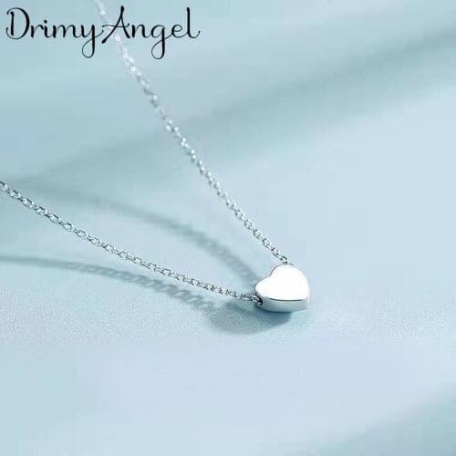New Arrivals Silver Color Love Heart Necklaces for Women Wedding Jewelry Long Statement Necklaces