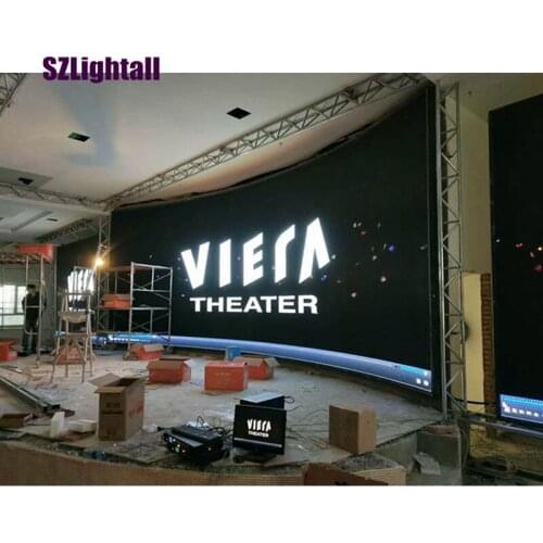 P4.81 Indoor Surface LED Sign Curve LED Panel 500X500/500x1000mm Aluminium Cabinet Full Color LED Display Screen