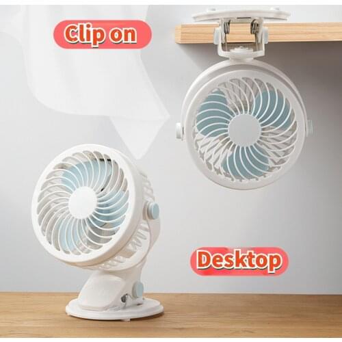 New Portable Handheld Small Fan Clip USB Fan Charging Desktop Mini Portable Desktop Fan Desktop Outdoor