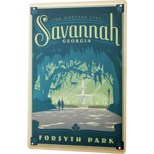 SINCE 2004 Tin Sign Metal Plate Decorative Sign Home Decor Plaques Deco City City in Georgia USA 8X12