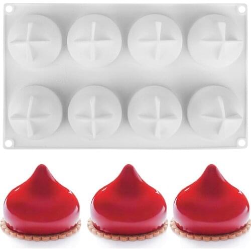 Silicone Cake Mold 8 Cavity Water Drop Chocolate Truffle Molds Mousse Bakeware Mould Cake Decorating Tools For Baking