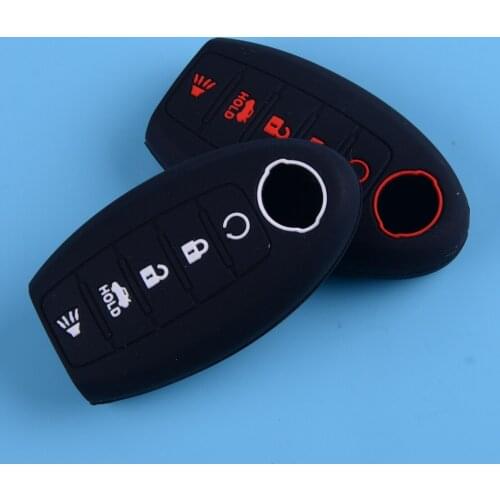 DWCX 5 Buttons Silicone Remote Key Cover Shell Case Fob Protector Fit For Nissan Rouge Pathfinder Maxima Altima Sentra Murano
