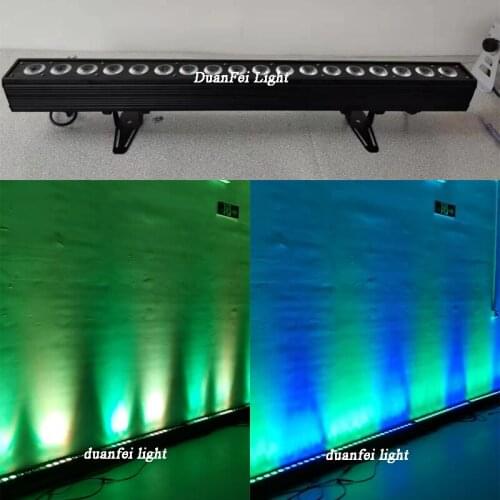 12lot high brightness no waterproof led bar 18x15w 5in1 pixel dmx led bar wall washer lyre led rgbwa