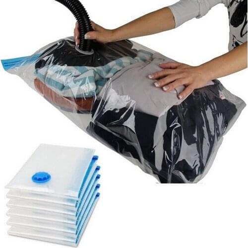 Convenient Vacuum Bag Storage Home Organizer Transparent Clothes Organizer Seal Compressed travel Saving Space Bags Package