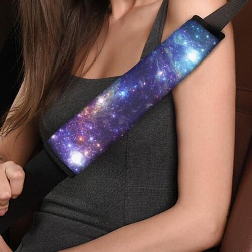 INSTANTARTS Fascinating Galaxy Brand Design Car Seat Belt Pads Cover 2 Pack Car Seat Belt Cushions New Style Seatbelt Pad 2020