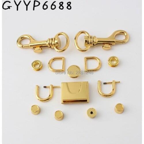 New K gold lock hook hanger for bags hardware wholesale fashion a set of locks fittings woman bag handbags purse