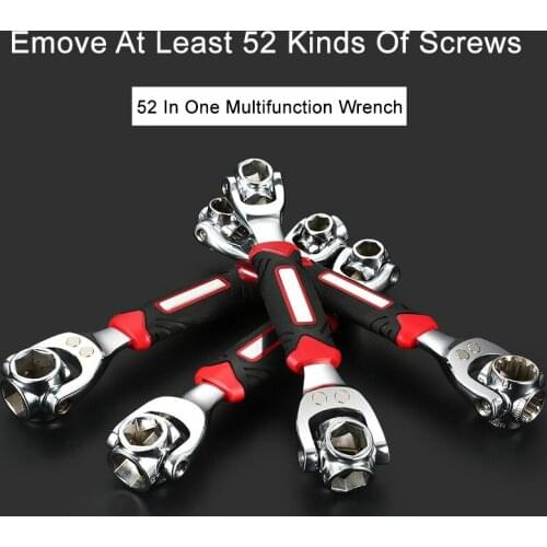 52-in-1 Wrench Sleeve, 360 Rotation Ratchet Socket Wrench Adaptable To Screws Household Auto Parts Repair Tools