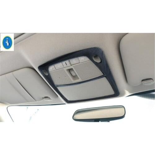 Yimaautotrims Auto Accessory Front Reading Lights Lamp Protector Sticker Cover Trim For Nissan Maxima 2016 ABS Carbon Fiber Look
