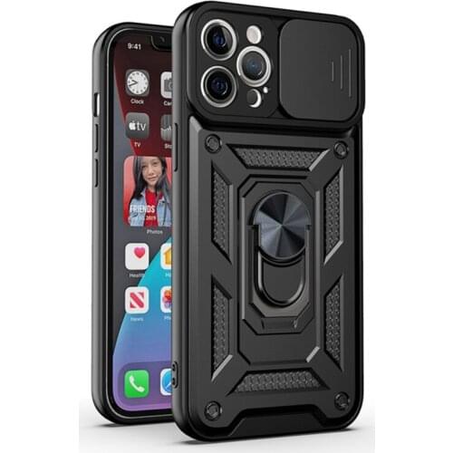 Slide Lens Window Protection Case For OPPO Realme 8 4G Magnetic Armor Ring Holder Stand Phone Back Cover For Realme 8 Pro Coque