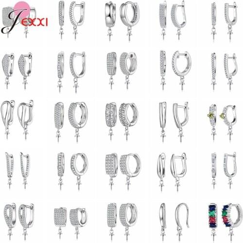 Fast Shipping 925 Sterling Silver DIY Fine Jewelry Material Supplies Handmade Earring Clasps Hooks Fashion Accessories