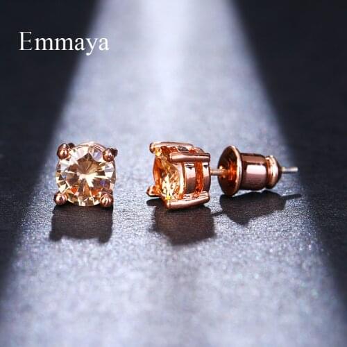 Emmaya Brand Simple Elegant Tree Shape Three Colors AAA Cubic Zircon Earrings For Women Wedding Gifts Popular Jewelry