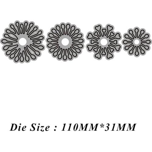 Four Flowers Frame New Metal Cutting Dies for 2021 Scrapbooking Edge No Stamps Stencil Cuts Crafts Decoration Molds Cutter Paper