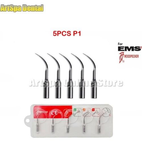 5Pieces Original Woodpekcer P1 Dental Piezo Ultrasonic Scaler Tips Compatible With EMS
