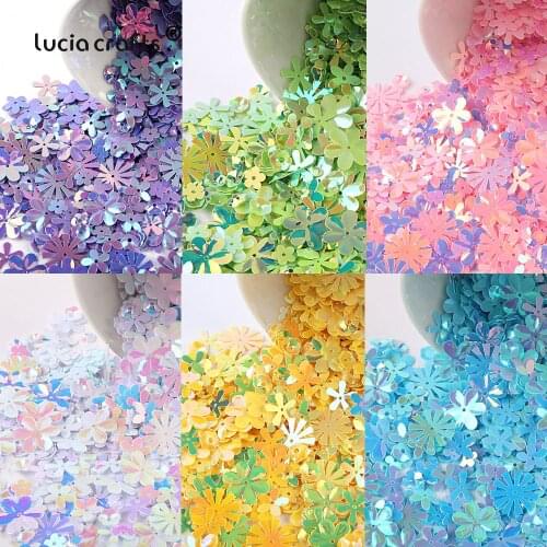 50g 1-15mm Flower Sequin Flat Round Loose Sequins Crafts Paillette Sewing Clothes Decoration DIY Accessory D0806