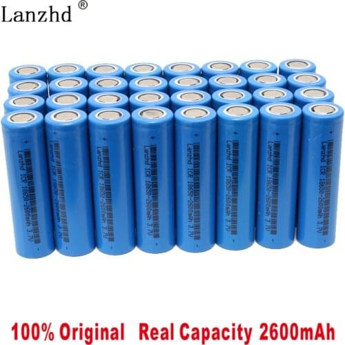 8-40PCS 18650 Rechargeable battery 18650 lithium 3.7V ICR18650 2600mAh Li lon Batteries Li-lon 26F Rechargeable 2020 NEW Battery