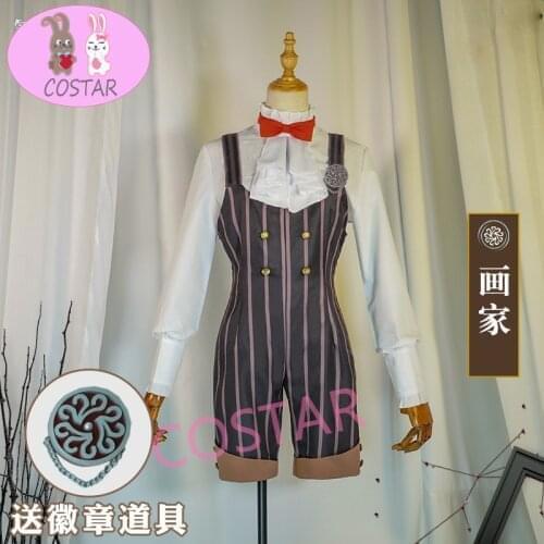Anime! Identity V Edgar Valden Deacons Coffee Painter Game Suit Lovely Uniform Cosplay Costume Halloween Outfit For Women NEW