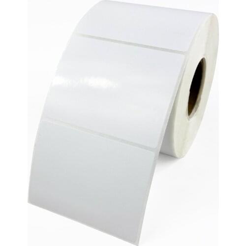 White 80 mm x 50 mm Matt PP Synthetic Barcode Shipping Stickers 1000 Labels Per Roll Waterproof Synthetic Label