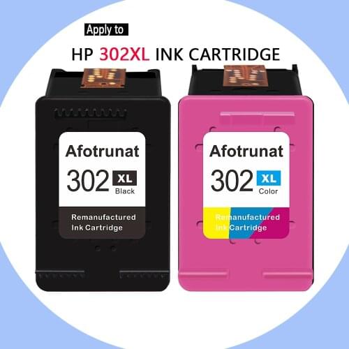Afotrunat 302XL Replacement For HP 302 XL Minifit Printer Ink Cartridge For Deskjet 2130 2132 2134 3630 3634 1110 1111