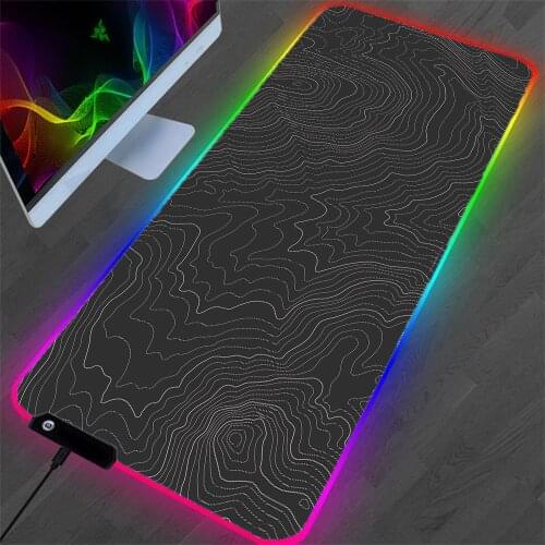 Personalized Texture Pattern Black Mouse Pad Xxl Laptop Keyboard Desktop Protection Pad Rubber Non-slip Mini Pc Gaming Carpet