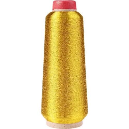 HLZS-Gold/Silver Computer Cross-stitch Embroidery Threads 3000M Sewing Thread Line Textile Metallic Yarn Woven Embroidery Line