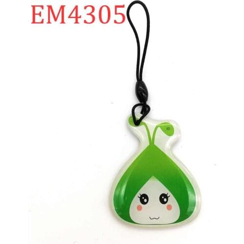 1Pcs EM4305 125KHz Rewritable Blank Token Tag Proximity RFID Card T5577 Dropping Glue Keyfobs Keychain Access Control Card