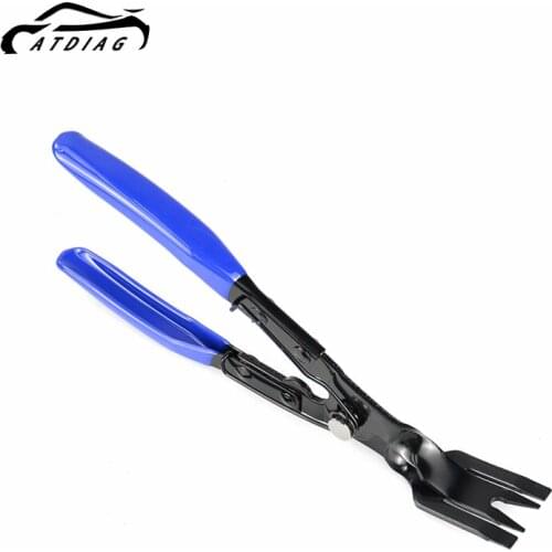 Blue Remover Removal Puller Pry Tool Car Door Panel Trim Upholstery Retaining Tweezer Clip Plier Tool Hand Tool