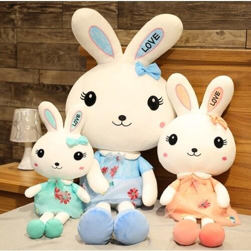 Kawaii Flower Skirt Love Rabbit Plush Soft Stuffed Toy Animals Bunny Cartoon Pillow Doll for Children Kids Birthday Gift
