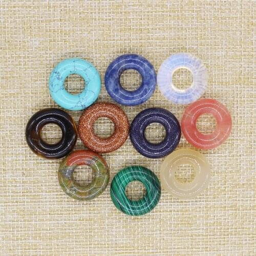 RoseS quartZS pendant, natural stone hole pendant, pendant for jewelry, size 20mm, good quality 10 wholesale