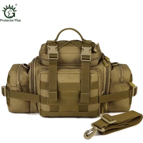 Protector Plus Multifunction Outdoor Large Capacity Sports Shoulder Bag Crossbody Handbag Military Black Tactical Bag militari